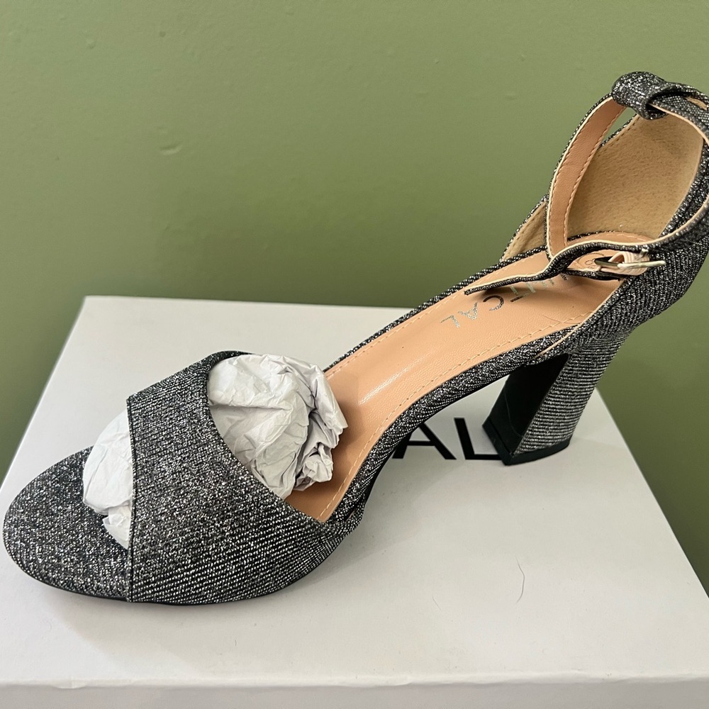 Elegant Silver High Heel Sandals